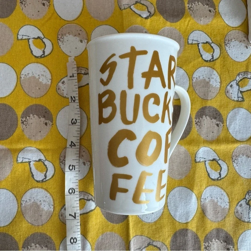 Starbucks 2015 matte gold graffiti mug